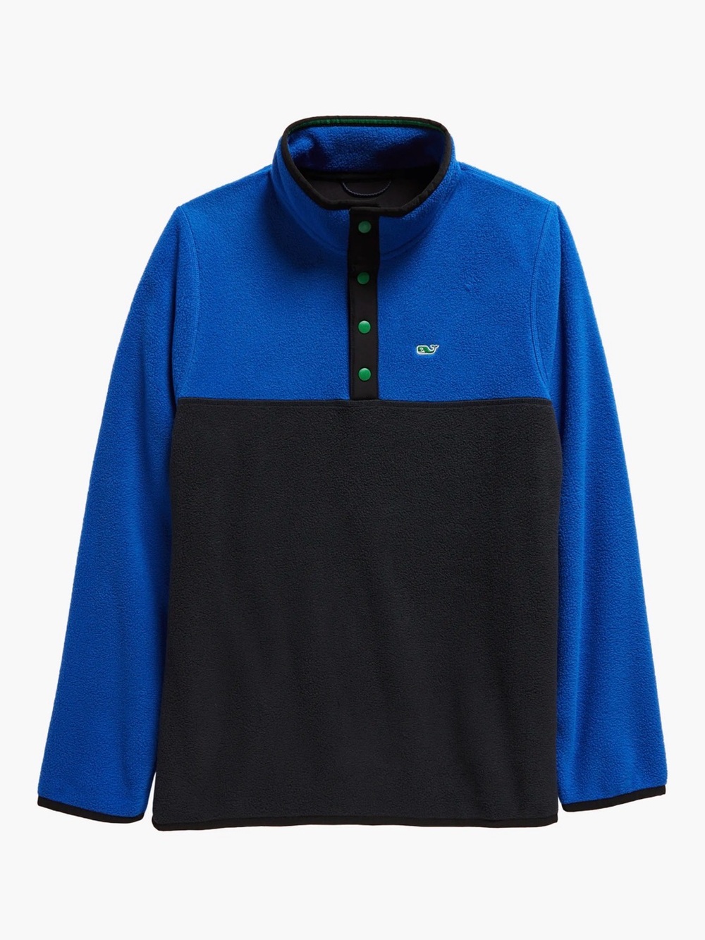 Vineyard Vines | Kids' Colorblock Harbor Fleece Snap Placket Pullover Blue, Med